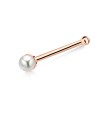 2mm Pearl Silver Bone Nose Stud NSKD-148p